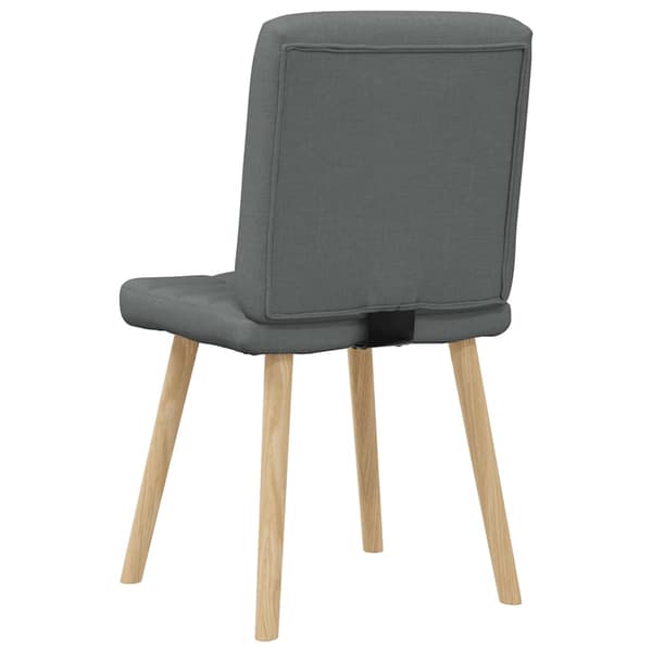 vidaXL Matstolar, set om 2, mörkgrå, tygklädsel