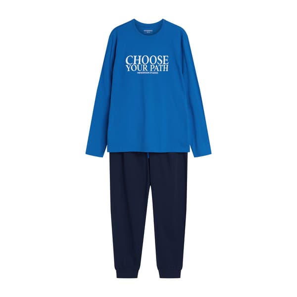 Loop Henderson Herrepyjamas | Blå, Marineblå 3XL