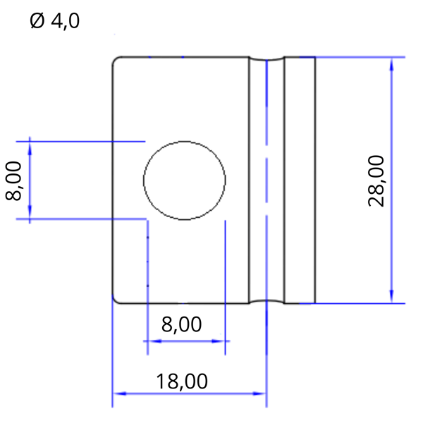 Hæfteafstandsstykke, diameter 4/8 mm, 50 stk.