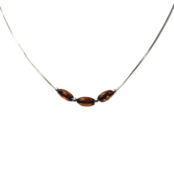 Cognac rav halskæde - Baltisk rav Collier