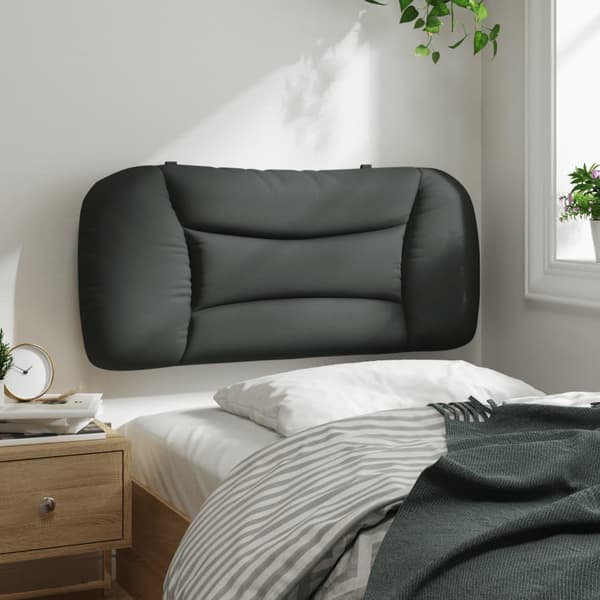 vidaXL hovedgærdehynde, mørkegrå, 90 cm, stof