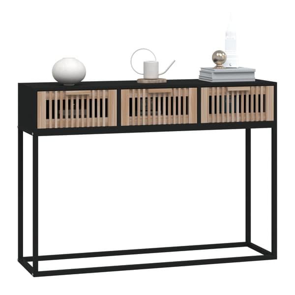 vidaXL konsolbord, sort, 105x30x75 cm