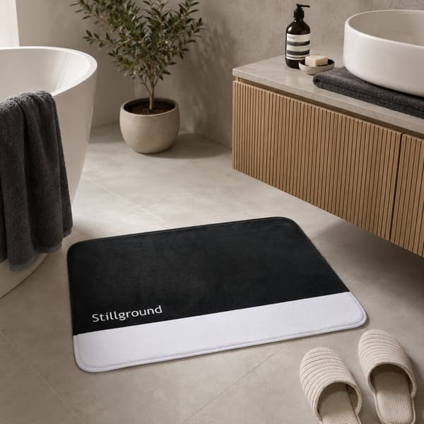Badrumsmatta 50x80 cm Tone Lab svart