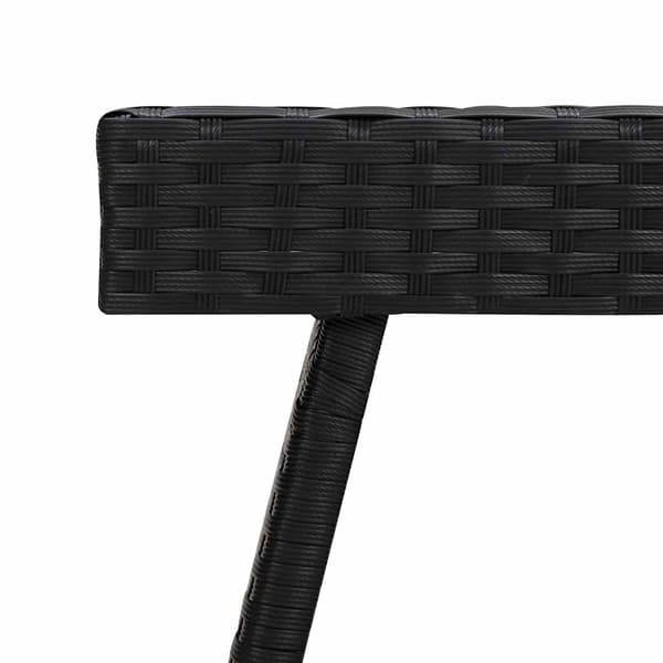 vidaXL foldbart sidebord sort 60x40x38 cm polyrattan