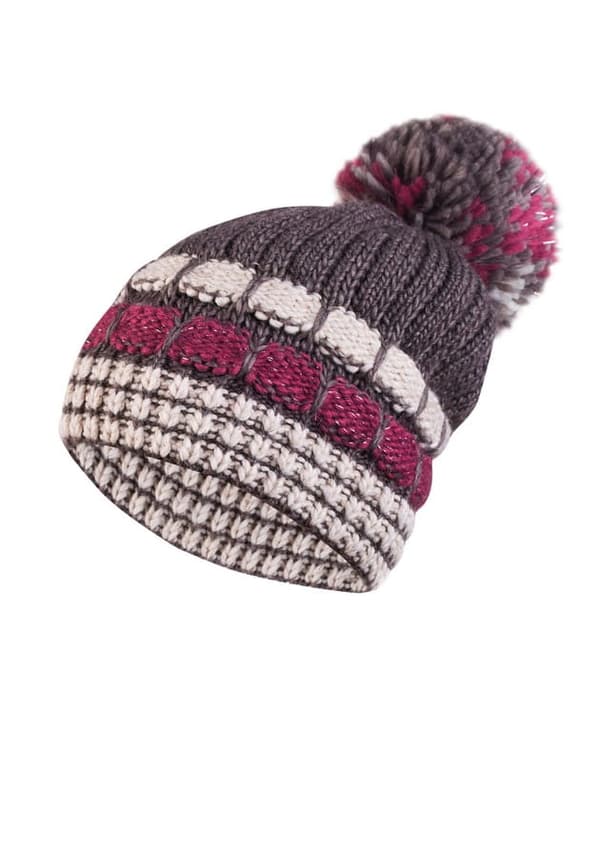 AMANDA damehue med pompon, multibrun