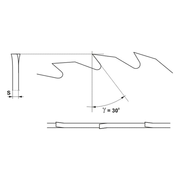 TRÆKLING 450*30*3,2/36Z TIL LANGSIDSSKÆRING