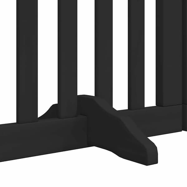 vidaXL foldbar hundegitter med dør 9 paneler sort 450 cm