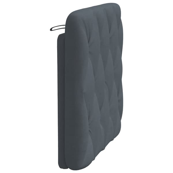 vidaXL Sängynpäädyn tyyny tummanharmaa 80 cm sametti