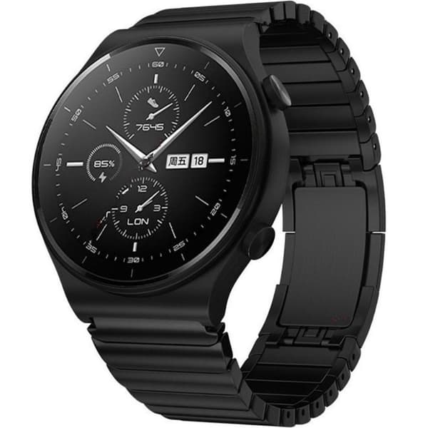 Yleismallinen teräsranneke 22 mm, musta