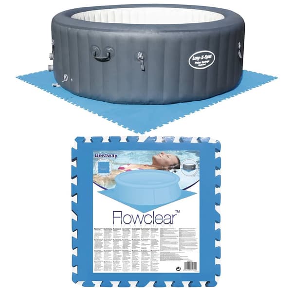 Bestway Poolskyddsmatta, 8 st, Blå, 58220