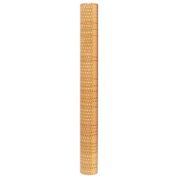 vidaXL balkonskærm lysebrun 600x100 cm polyrattan