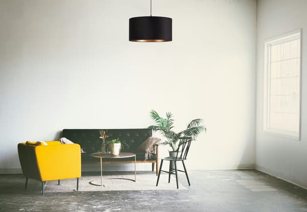 Tornado AD1 lampe, sort og guld fløjl