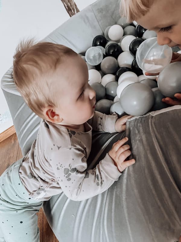 Tør pool 110x40 fløjlsgrå uden bolde
