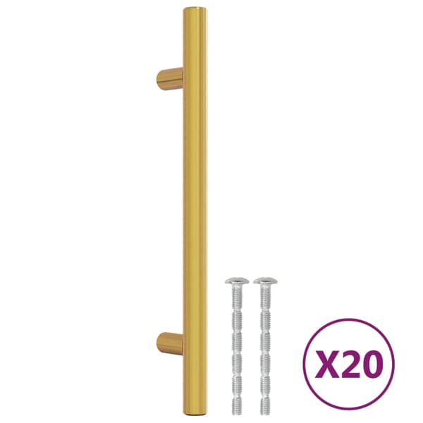 vidaXL skabsgreb, 20 stk., guld, 128 mm, rustfrit stål