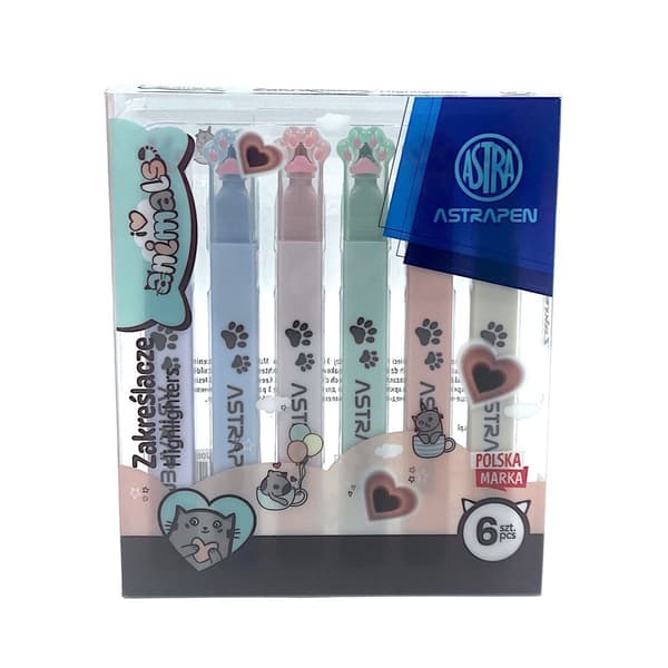 ASTRAPEN ANIMALS CHOCO potemarkere - 6 stk.