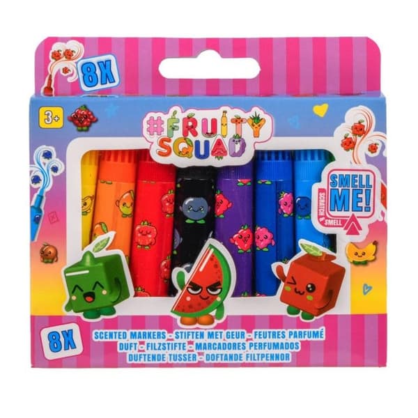 Duftende mini tuscher 8 stk. FRUITYSQUAD