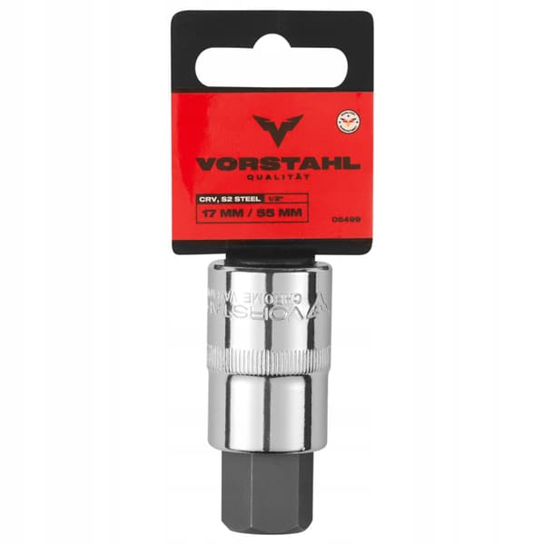 Topnøgle 1/2” med unbrako-crV-bit > 7 x 55 mm < Vorstahl