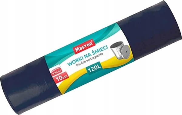 Sopsäckar för avfall, starka och mycket hållbara, 120 l, 10 st.