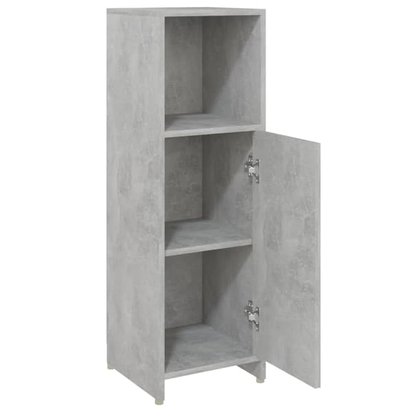 vidaXL badeværelsesskab betongrå 30x30x95 cm spånplade
