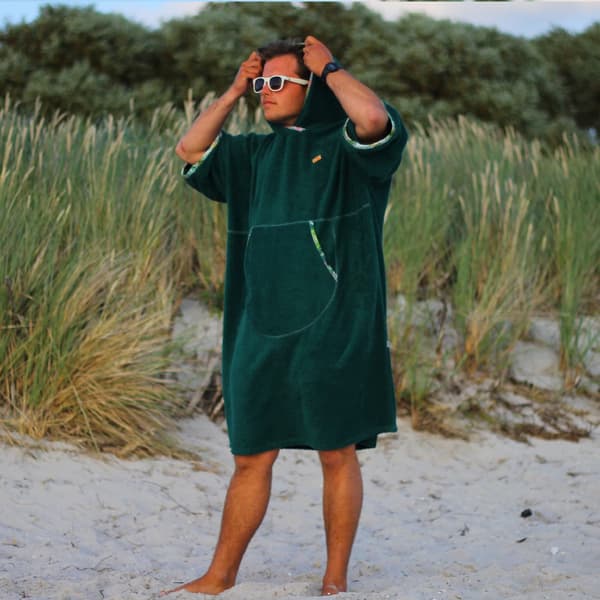 Surfponcho Rainforest - bomull L MAN längd 115cm