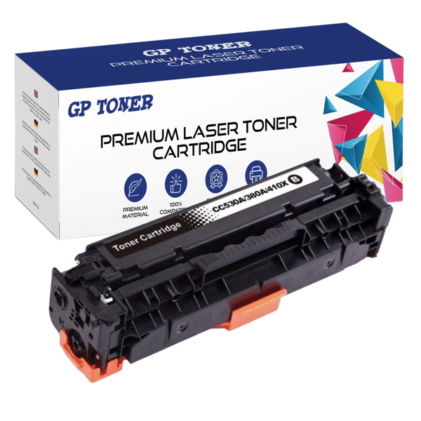 Toner til HP CC530A/CE410X/CF380X Sort GP