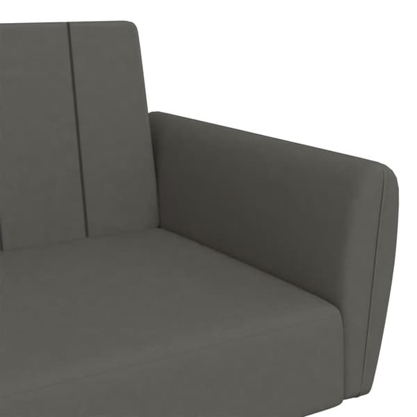 vidaXL 2-sitssoffa, mörkgrå, klädd i sammet