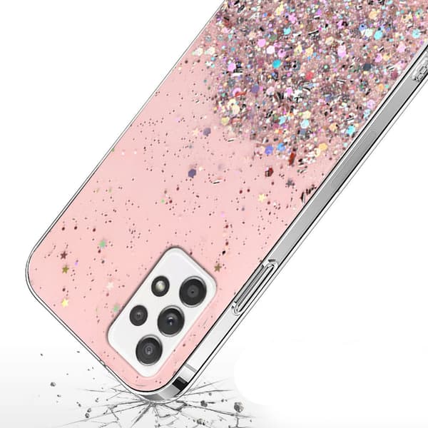 Samsung Galaxy A33 5G cover, glitrende, lyserød