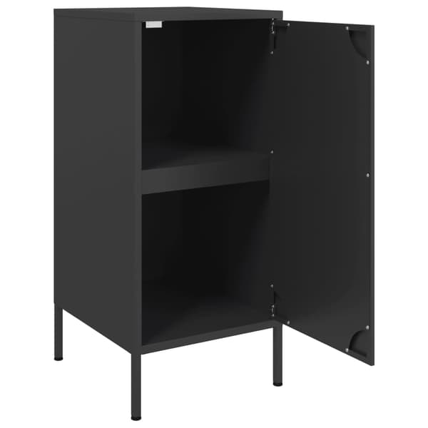 vidaXL skabe, 2 stk., sort, 36x39x79 cm, stål
