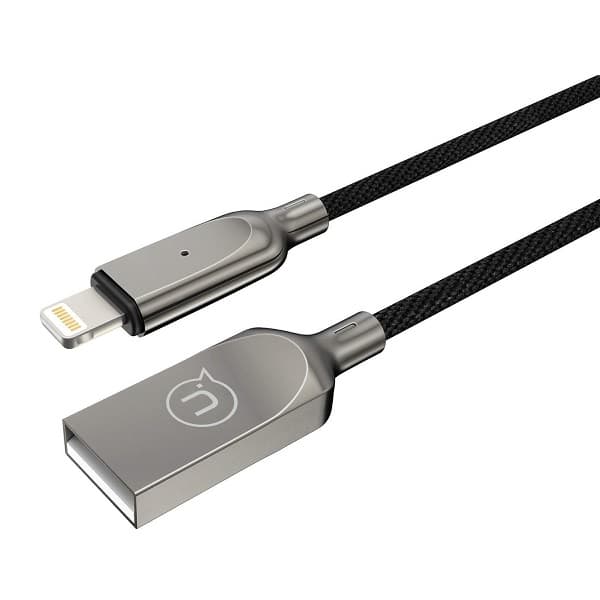 USAMS power-off U-Sun USB-A til Lightning-kabel 1,9 m sort