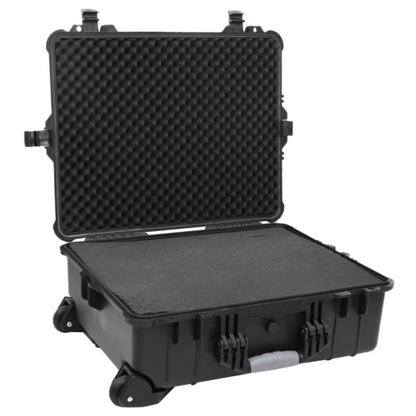 vidaXL flightcase, sort, 63x50x23 cm, PP