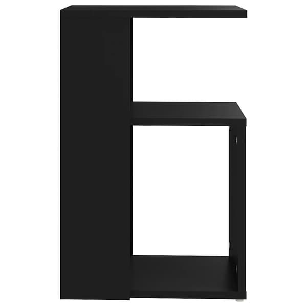 vidaXL sidebord, sort, 36x30x56 cm, træbaseret materiale