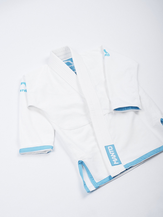 MANTO Kimono/Gi för Barn Junior 2.0 Vit + Vitt Bälte M2