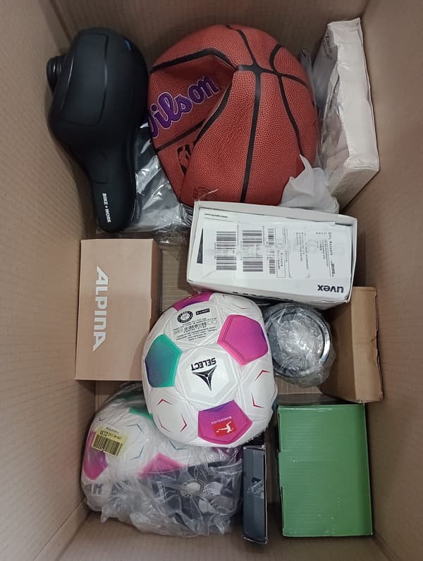 SPORTMIX-PAKET SPORTUTRUSTNING KLÄDER A-Ware, B-Ware