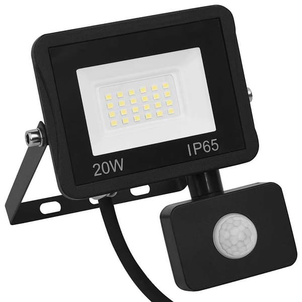 vidaXL LED-sensorspotlight 20W varmvit