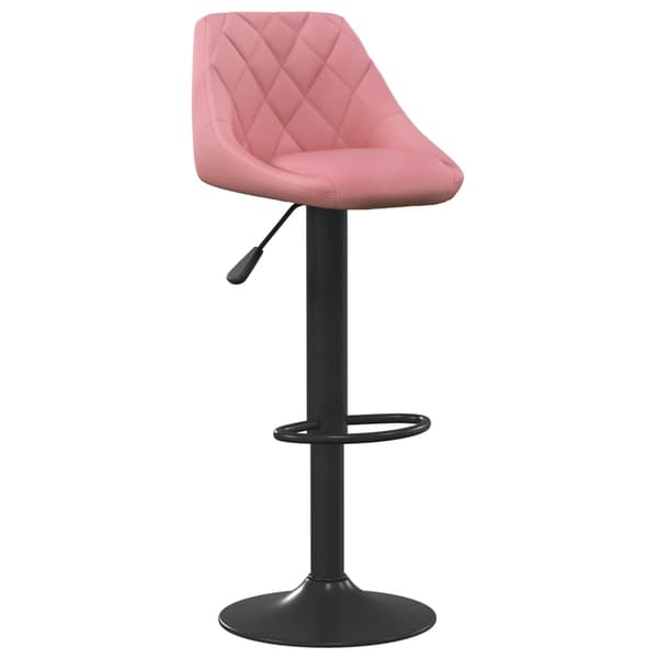 vidaXL Rosa sammetsbarstol