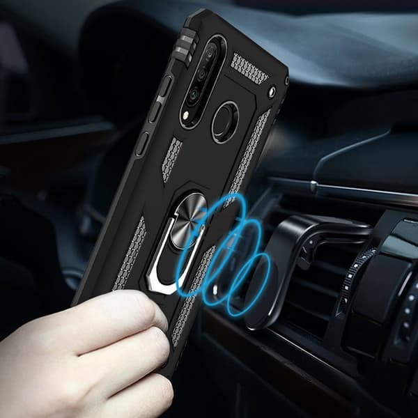Pansret cover til Huawei P30 Lite, Nox Case Ring, sort