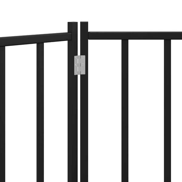 vidaXL foldbar hundegitter 2 paneler sort 160 cm træ