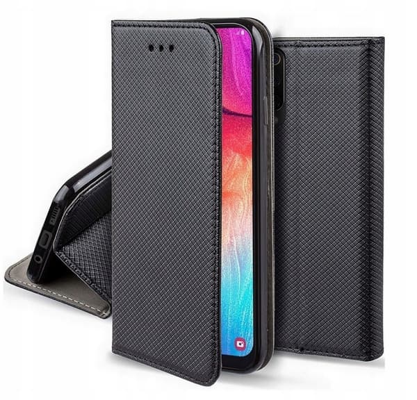Flip-cover til Samsung Galaxy A71 sort + 9H GLAS