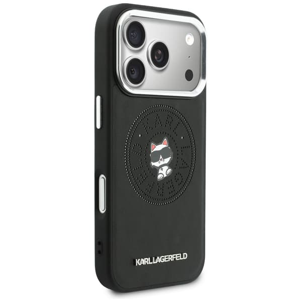 Karl Lagerfeld Point & Choupette Sketch MagSafe-etui til iPhone 17 Pro, sort