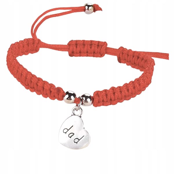Pappas Lyckoarmband Rött Justerbart Elegant Stil