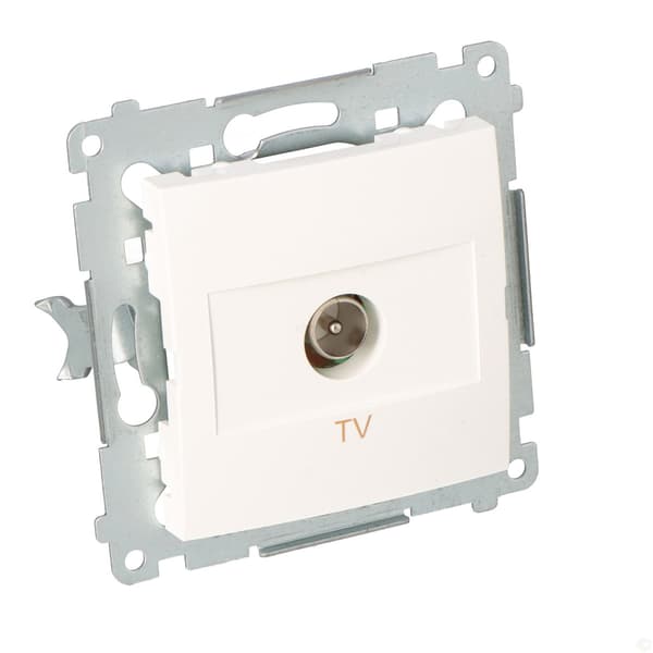 Enkelt TV-stik, hvid Simon54