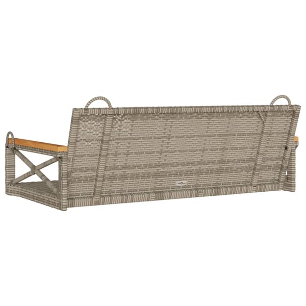 vidaXL Keinutuoli, harmaa, 109x62x40 cm, polyrottinki