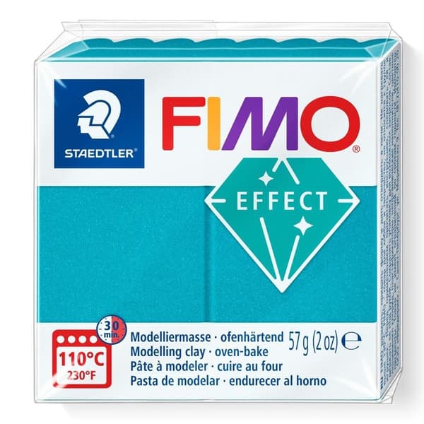 Fimo polymer ler 57g turkis metal