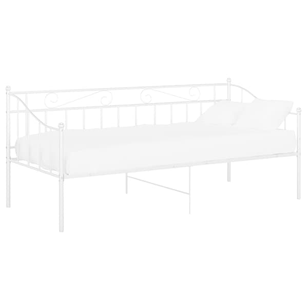 vidaXL Soffram vit metall 90x200 cm