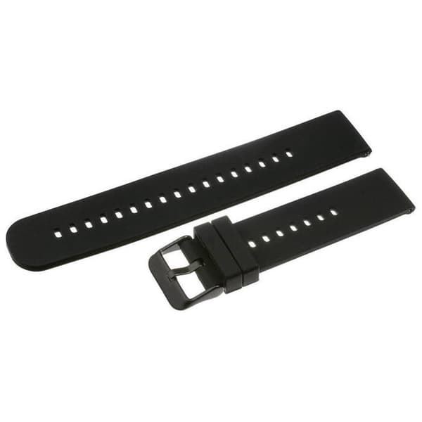 Gummirem til ur U27 - sort/sort - 18mm