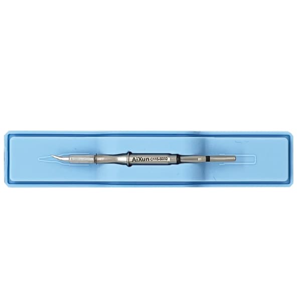 Aixun C115-S010 precisionslödspets, böjd, S-typ, 0,1 mm