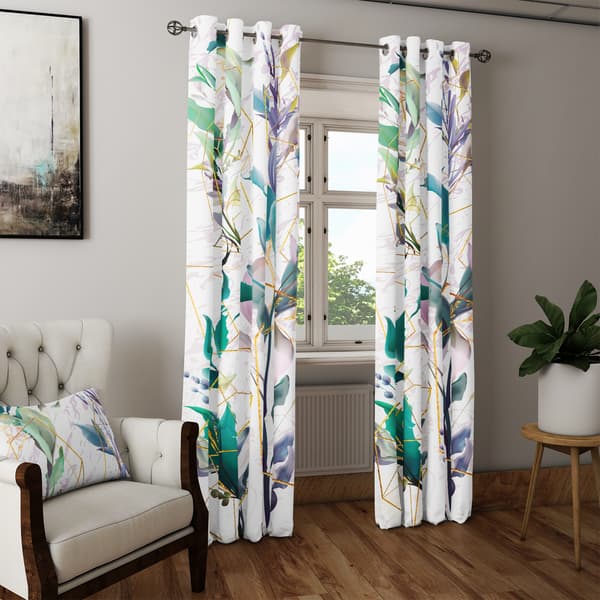 Gardin med snørehuller print 109