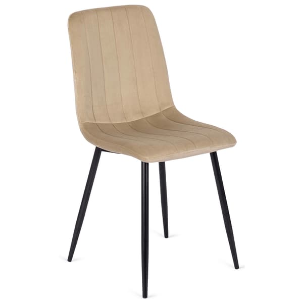 IBIS Beige Velour Moderne Loft Spisebordsstol med Polstring