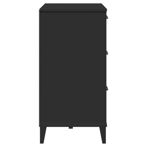 vidaXL VIKEN skab, sort, 80x40x80 cm, træbaseret materiale