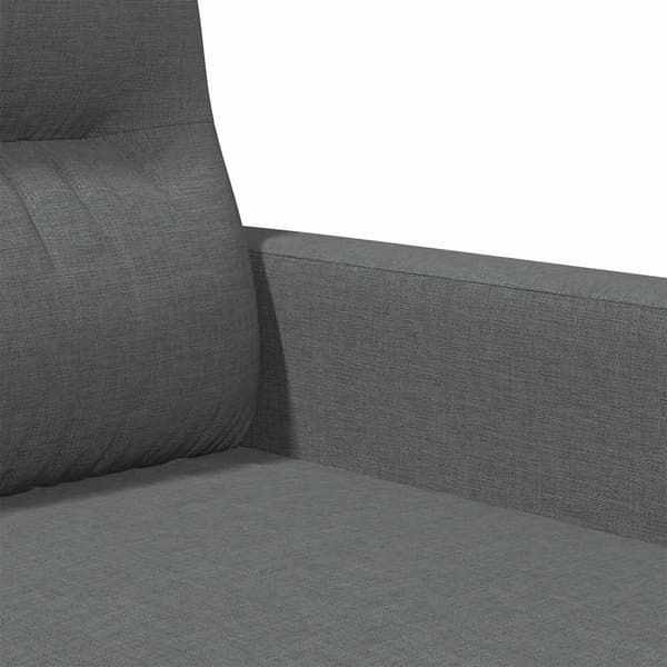 vidaXL 2-sitssoffa mörkgrå 120 cm tygklädsel